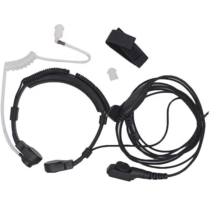 Throat Mic Covert Acoustic Tube Headset for Hytera PD785 DMR Radios